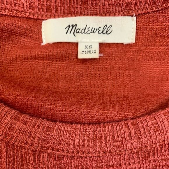 MADEWELL women’s jacquard cross back tie knit Verse top sz XS - Picture 5 of 10